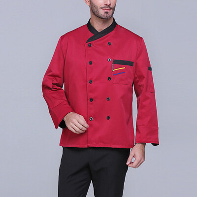 

Restaurant Hotel Women Mens Chef Long Sleeve Coat Jacket Uniform Cook Waiter
