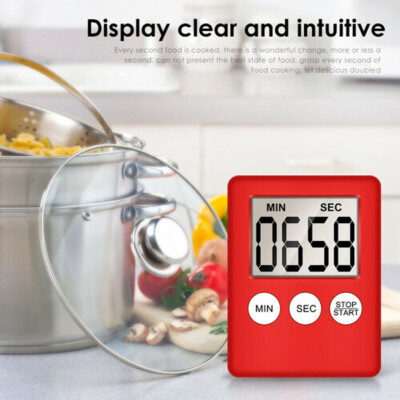 

〖Follure〗Large Digital LCD Kitchen Cooking Timer Count-Down Up Clock Alarm Magnetic