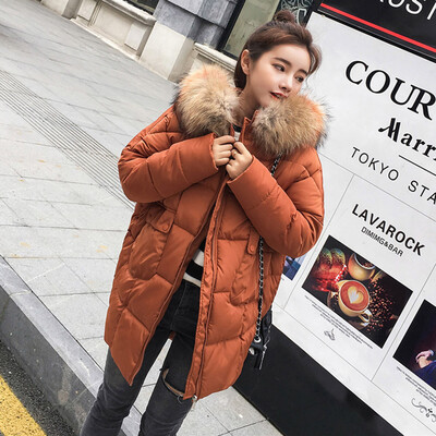 

Toponeto Women Winter Warm Thick Outerwear Hooded Coat Slim Cotton-padded Jacket