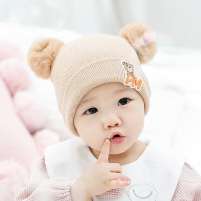 

Baby hat Fall&Winter Korean version headgear bifur bear cartoon baby boy&girl warm thick knitted hat