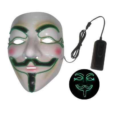 

Halloween Party Mask LED Scary Flash Mask EL Line Light Mask Cosplay Mask Party Clothing Mask Supplies Multi-color Optional