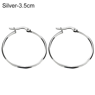 

Unique Women Big Circle Hoop Earrings Stainless Steel Party Club Pub Jewelry