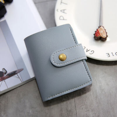 

Fashion Women Purse Solid Leather Small Wallet Ladies Hasp Short Clutch Wallet Vintage PU Leather Women Money Bags