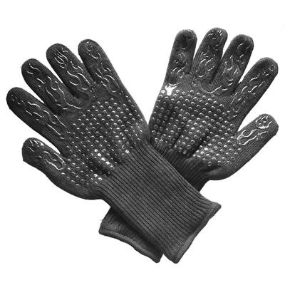 

1 Pair Heat Resistant Thick Silicone Cooking Baking BBQ Grill Gloves Mitten