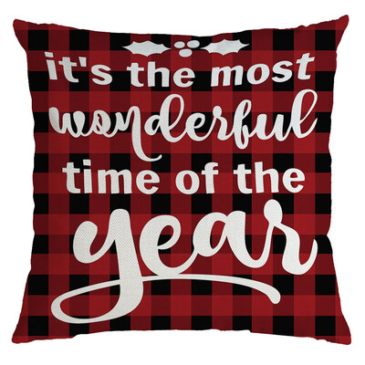 

Siaonvr Christmas Pillow Cover Pillowcases Decorative Sofa Cushion Cover 45x45cm