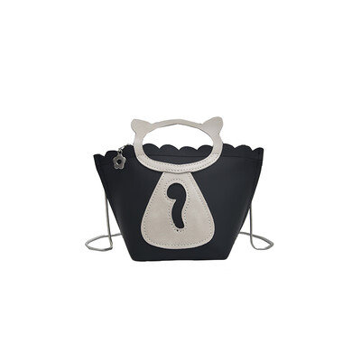 

Quality Pu Leather Crossbody Bag For Women Lovely Cartoon Patchwork Female Handbag Metal Chains Small Coin Purse Shoulder Bag