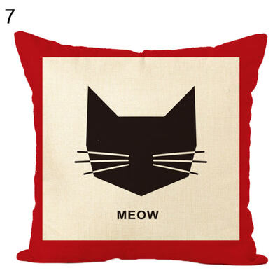 

Cute Cat Printed Soft Throw Pillow Case Cushion Cover Sofa Bed Car Home Decor