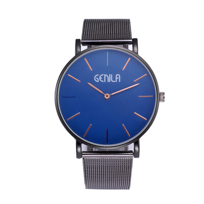 

Gobestart New Men Watch Stainless Steel Clock Male Quartz Alloy Belt Casual Wristwatch