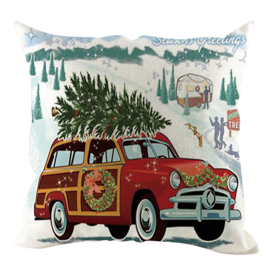 

Tailored Christmas Pillow Cover Pillowcases Decorative Sofa Cushion Cover Home Decoration