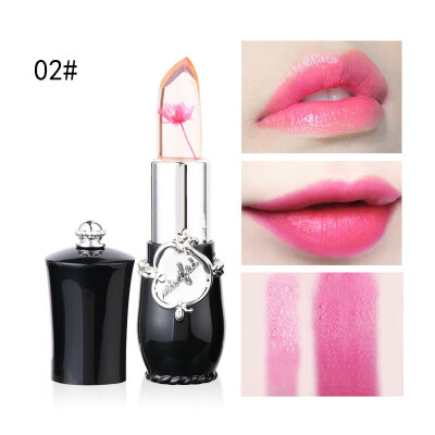 

6 Colors Waterproof Flower transparent Lipstick Nutritious Beauty Makeup Magic Temperature Color Change Crystal Jelly Lip stick