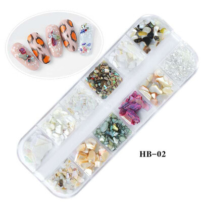 

Toponeto Nail 3D Marine Style Art DIY Decoration Ocean Accessories Silver Shell Stone Set