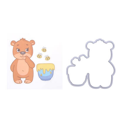 

Cute Bear Cutting Die Stencil Transparent Seal Stamp for Scrapbooking Craft
