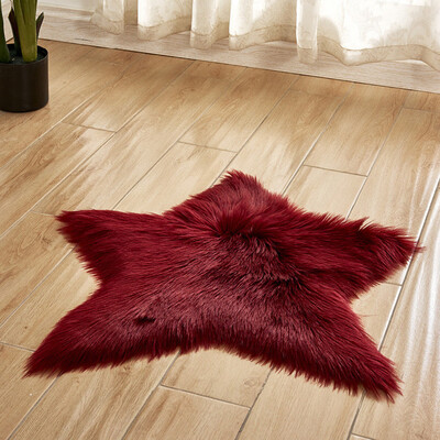 

Toponeto Pentagram floor mat Non Slip Rug Mats Hairy Soft Fluffy Faux Fur Carpet Mat Home