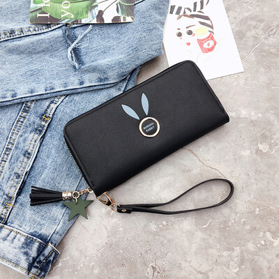 

Girl purse long ins handbags simple art small hand bag Sen mobile phone bag 2019 new card package