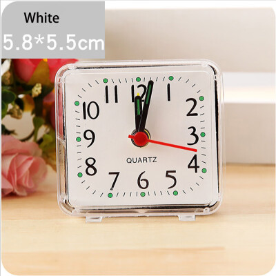 

Siaonvr Square Small Bed Compact Travel Quartz Beep Alarm Clock Cute Portable