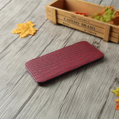 

Women Long Wallet Crocodile Pattern Bi-fold Elastic Band PU Purse Clutch Bag Cash Card Holder BurgundyBluePink