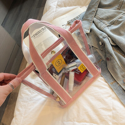 

Ins super fire bag 2019 new Korean fashion jelly bag fairy handbag transparent shoulder Messenger bag