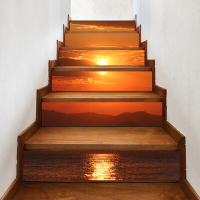 

Toponeto 3D Stair Stickers Exquisite Fashional Landscape Pattern 6 pcs