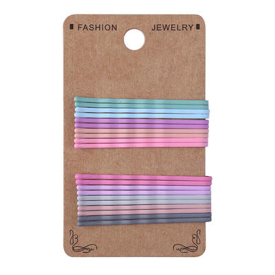 

Colorful Metal Hair Clip for Girl Barrette Wave Flat Curved Hairpin Styling