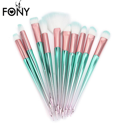 

〖Follure〗11PCS Fony Make Up Foundation Eyebrow Eyeliner Blush Cosmetic Concealer Brushes