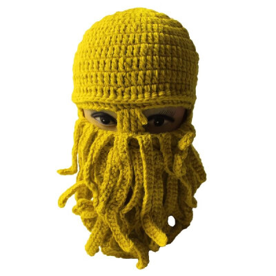 

New Winter Unisex Beanie Funny Tentacle Octopus Styling Warm Knit Hat Wind-Proof Mask