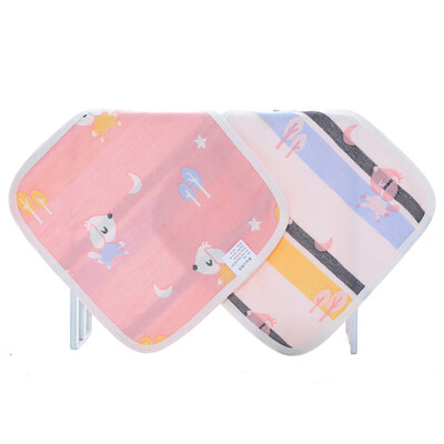 

1Pc Cotton Gauze Saliva Towel Cartoon Infant Child Six-layer Jacquard Scarf Gift