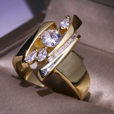 

Exqusite Women Sterling White Sapphire Gemstone Diamond Ring Anniversary Christmas Gift Party Rings