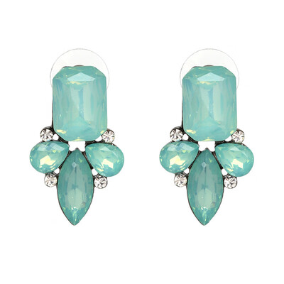 

AOTEMAN 7 Colors New 2019 Fashion HOT Women Cheap Stud Earrings Crystal Vintage Korean Earrings For Women Jewelry Wholesale