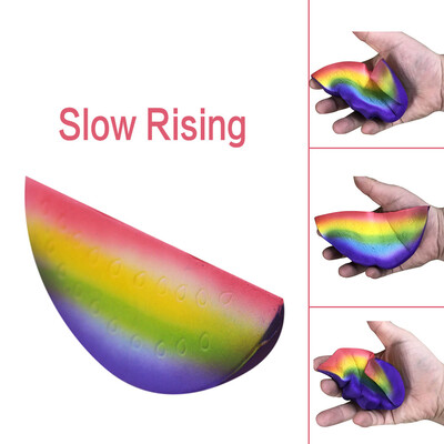 

Gotoamei Rainbow Watermelon Slices Slow Rising Cream Scented Stress Reliever Toy