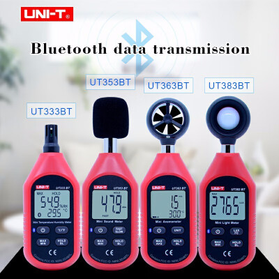 

UNI-T UT333BT UT353BT UT363BT UT383BT Digital humidity meter Mini Anemometer light meter LUX Digital sound meter