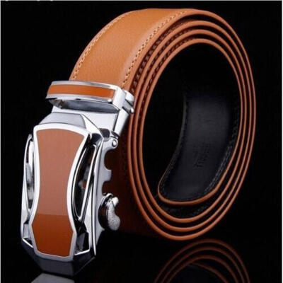 

Luxury Fashion Genuine Leather Mens Automatic Buckle Waist Strap OL Belts Waistband