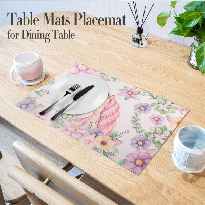 

Placemat Table Mats for Dining Table Table Mats PVC Skid-proof Heat-Resistant for Kitchen