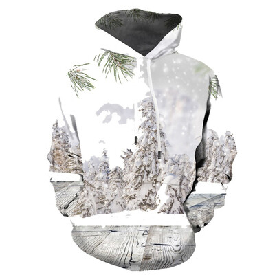 

Toponeto Mens Casual Christmas Funny 3D Print Party Long Sleeve Hoodie Top Blouse Coat