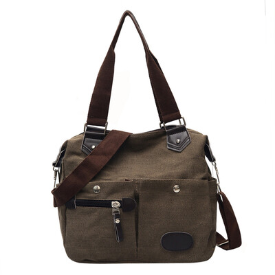 

Tailored Fashion Lady Retro Large Capacity Canvas Wild Outdoor Shoulder Bag Handbag