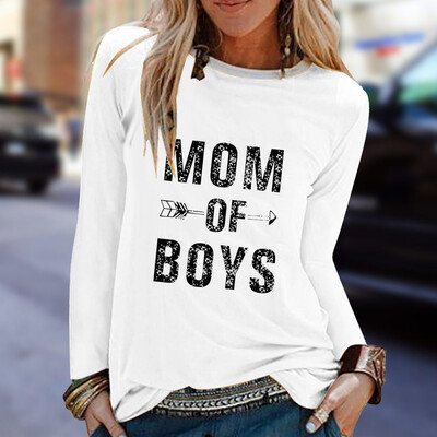

Tailored Womens Casual Print Shirts O-Neck Long Sleeve Top Loose T-Shirt Blouse