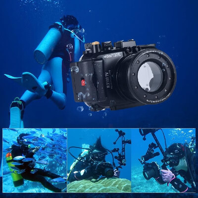 

MEIKON SY-16 40m 130ft Underwater Waterproof Camera Housing Black Waterproof Camera Case for Sony RX100 IV