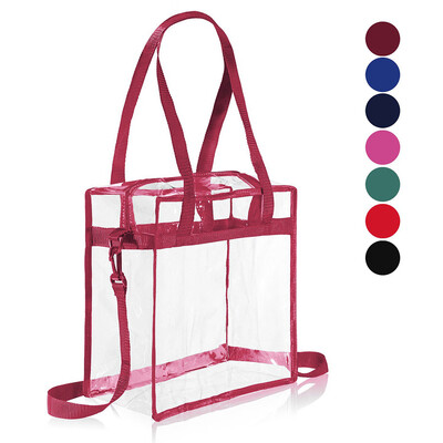 

Tailored Transparent Handbag Zipper Shoulder Bag Cosmetic Bag Storage Bag Unisex