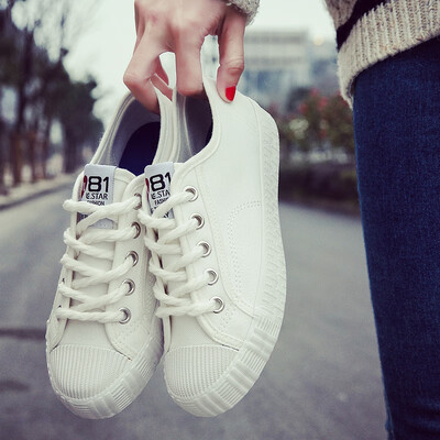

Original ulzzang new canvas shoes female students Korean version 100 lap flat soles 2018 casual shoes small white shoes women tide