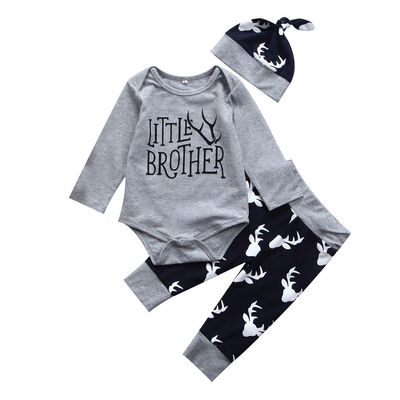 

Matching Clothes Big Brother T-shirt Little Brother Romper Pants Outfits Set
