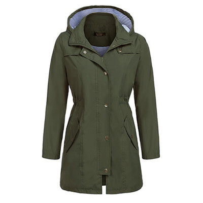 

〖Follure〗Women Solid Rain Jacket Outdoor Hoodie Waterproof Hooded Raincoat Windproof Tops