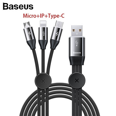 

Baseus Car Co-sharing 3 in 1 Cable USB For MLT 35A 1m Black Red