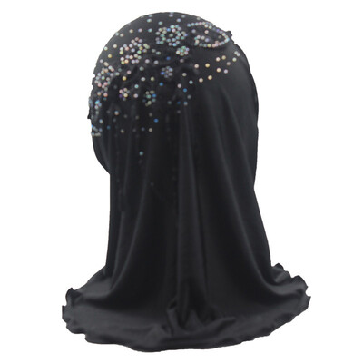 

Fashion Kids Girls Rhinestone Muslim Hijab Islamic Arab Scarf Headscarf Shawl