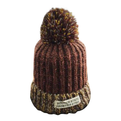 

Tailored Men Women Autumn Winter Outdoor Warm Hairball Hats Crochet Knit Holey Beanie Cap