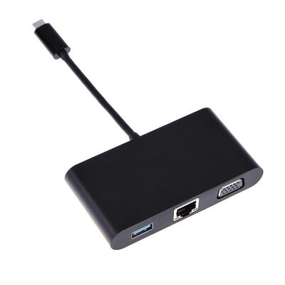 

USB 31 Type-C to VGAUSB 30PD1000M RJ45 Lan 35 Audio TV Video Adapter