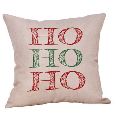 

Siaonvr Merry Christmas Pillow Cases Cotton Linen Sofa Cushion Cover Home Decor