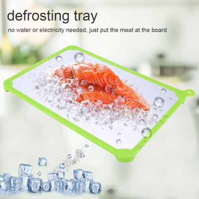 

Greensen Fast Safe Food Aluminum Thawing Tray Meat Defrosting Board Metal Plate Home Kitchen Gadget