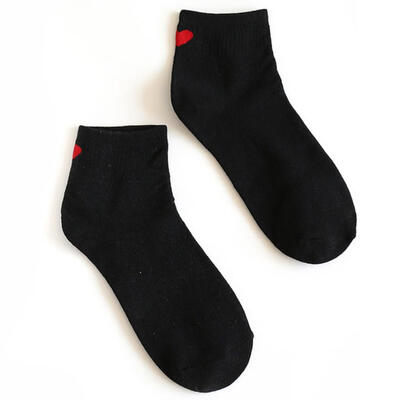 

Womens Girls Harajuku Sweet Love Heart Pattern Cotton Breathable Long Socks
