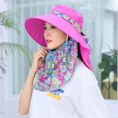 

UV protective hat sunscreen folding outdoor tea collection summer cool hat lady sun hat cool hat