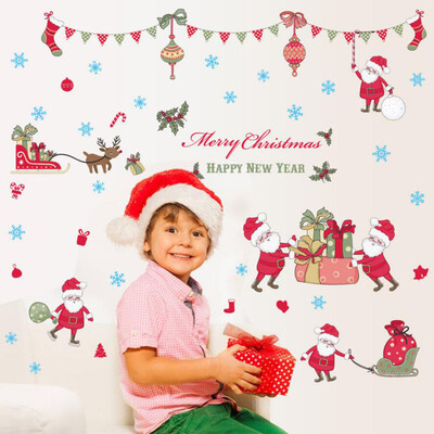 

Tailored Merry Christmas Wall Art Removable Home Window Wall Stickers Decal Decor