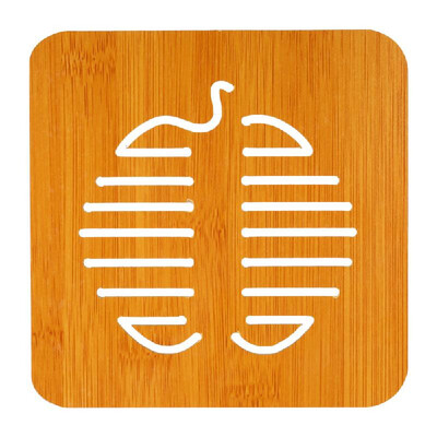 

Heat Insulation Mat Bamboo Wood Insulation Mat Heat Resistant Trivet Mat Hot Pot Holder Cute Table Mat 57"57"018"